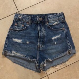 H&M Divided High Rise Denim Jeans Shorts - 2